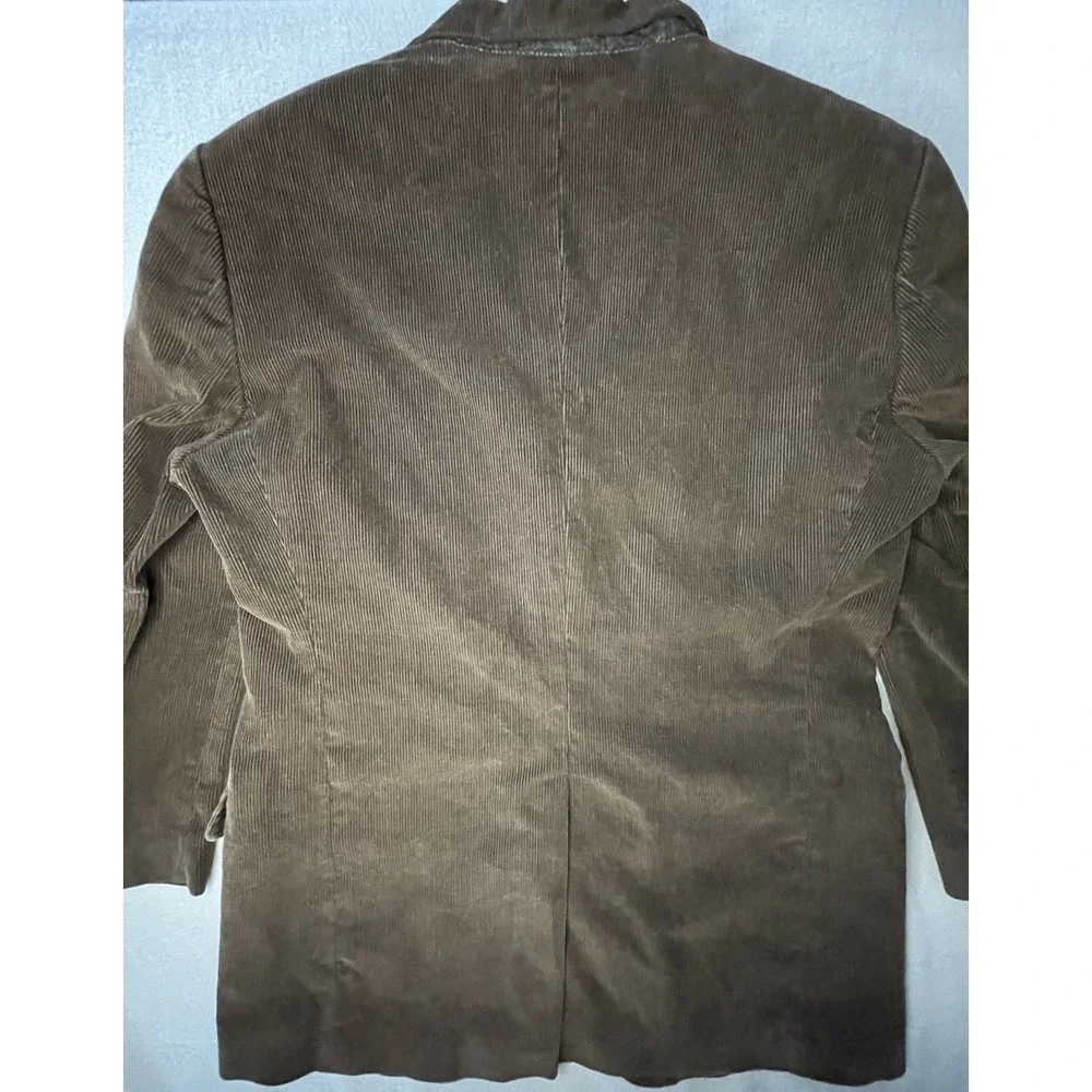 Lands End corduroy‎ blazer sport coat 38 reg  Dark brown classic retro preppy